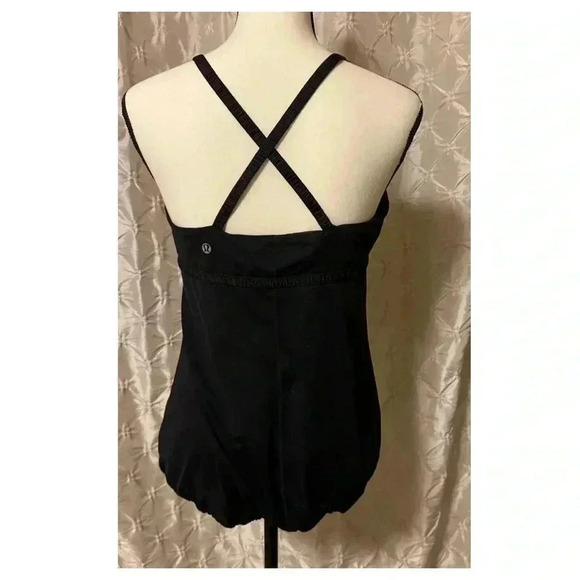 Lululemon Black Dance Strap Tank Top Cross Strap Flowy - Picture 3 of 15